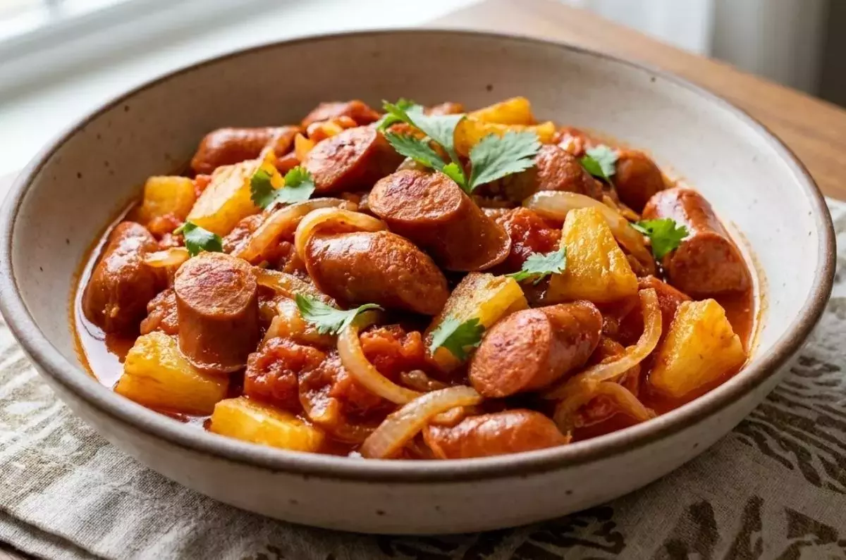 Salchichas Hawaianas con Chipotle: Receta Sencilla en Cinco Pasos