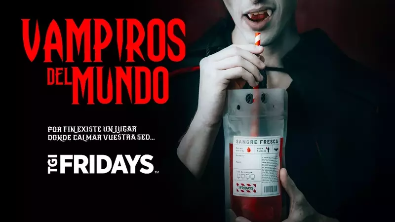 TGI Fridays se Transforma en un Destino 'Vampfriendly' para Halloween con Cócteles Temáticos