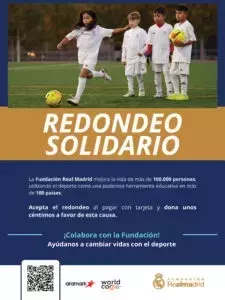 Iniciativa conjunta de la Fundación Real Madrid, Aramark y Worldcoo para la activación del Redondeo Solidario