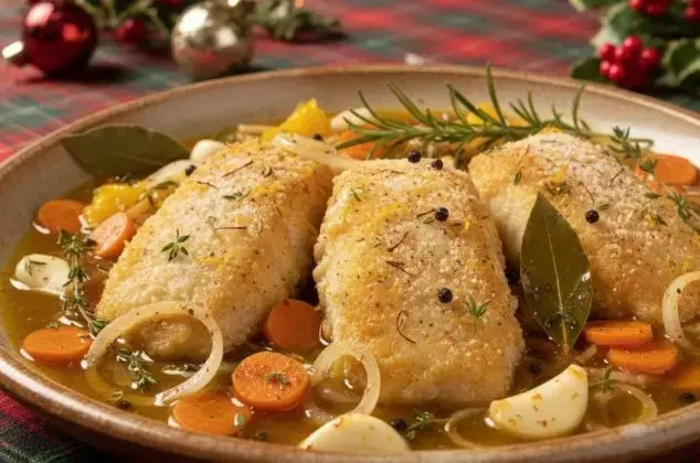 Bacalao en Escabeche con Toque Cítrico: Una Fusión Navideña de Sabores