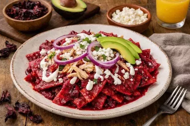 Chilaquiles Rosados de Jamaica: Una Receta Viral, Fácil y Deliciosa