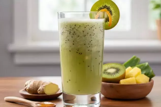 Potente Bebida Reforzante de Kiwi: Tu Aliado Contra Resfriados en Cinco Minutos