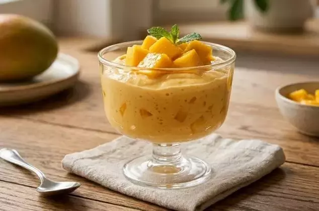 Mousse Ligero de Mango: Un Postre Exquisito con Solo Tres Ingredientes