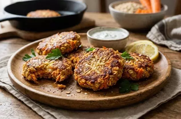 Hamburguesas Nutritivas de Zanahoria y Avena para Niños