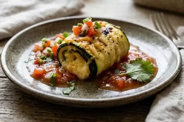 Deliciosos Rollos de Calabacita Rellenos de Tres Quesos: ¡Una Receta Rápida y Fácil!