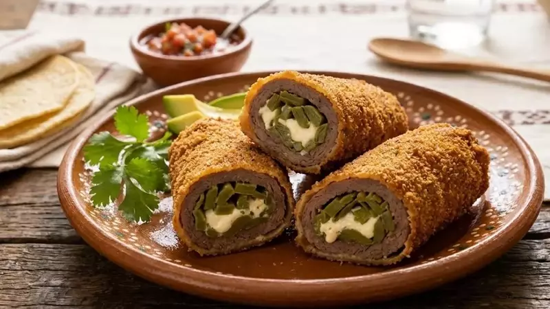 ¡Milanesas de Res Rellenas con Nopales: Un Festín Culinario en Tiempo Récord!