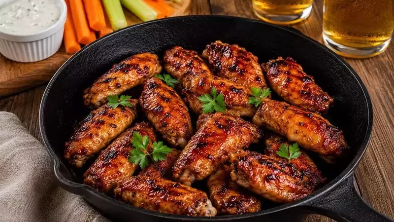 Alitas BBQ Perfectas en Sartén: Un Placer Rápido y Sabroso