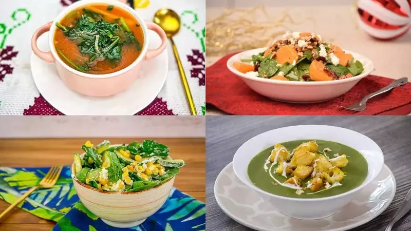 Platillos nutritivos y económicos con espinacas