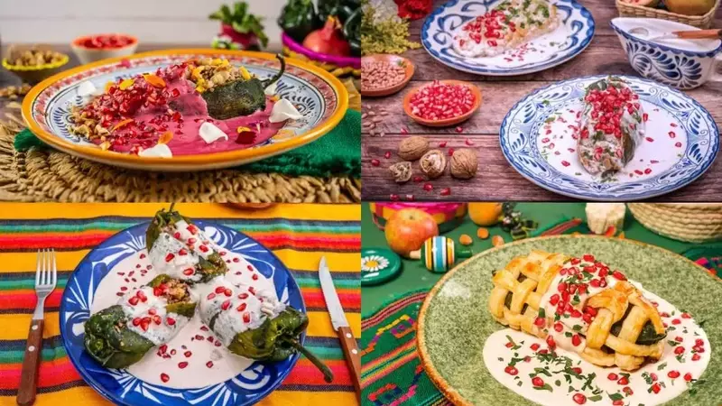 Celebración Patria: Variantes Creativas de Chiles en Nogada