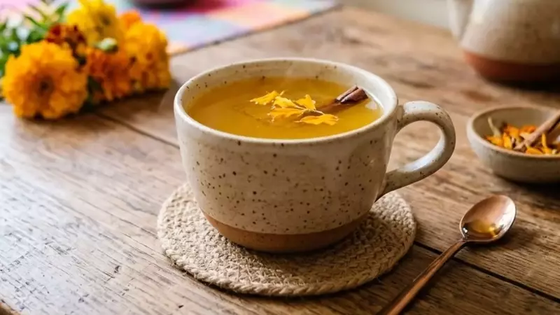 Infusi￳n Floral: Té de Cempasúchil y Canela, un Elixir Reconfortante