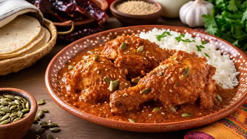 Pollo en Pipián Rojo: Un Viaje Culinario a Través de Sabores Mexicanos