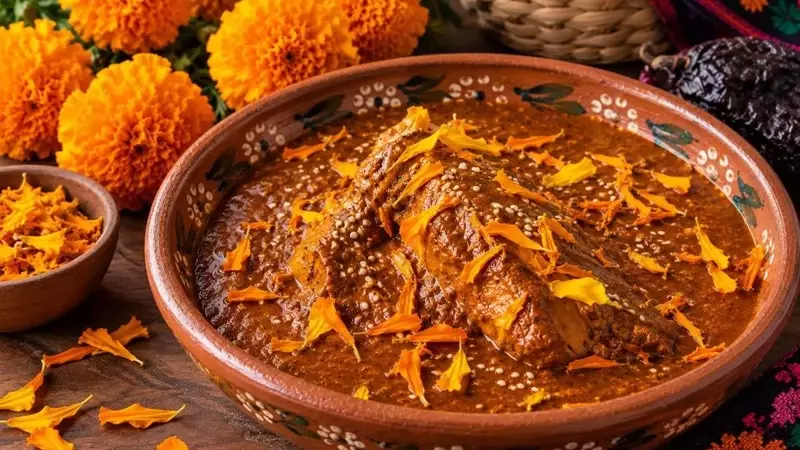 Mole de Cempas￺chil: Una Celebraci￳n Culinaria para el Día de Muertos