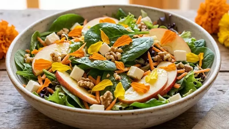 Ensalada Floral de Otoño: Receta Saludable en Cinco Pasos
