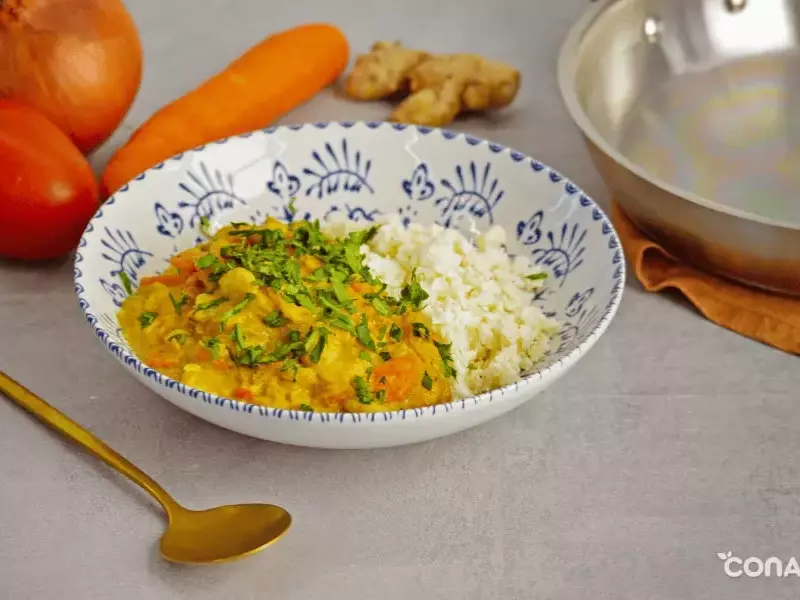 Exquisito Curry de Camarones con Arroz de Coliflor: Una Receta Sencilla y Saludable