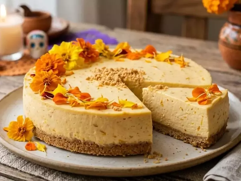 Exquisito Pastel de Queso de Cempasúchil: Una Delicia Estacional sin Horno